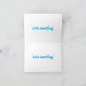 Carte de voeux d'anniversaire Blue Vivid (Intérieur)