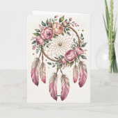 Carte de vœux d'anniversaire Boho Dream (Dos)