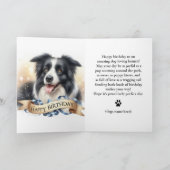 Carte de vœux d'anniversaire Border Collie (Intérieur)