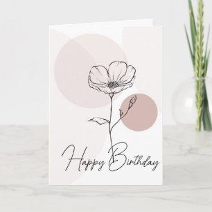 Carte de vœux d'anniversaire botanique