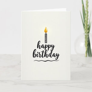 Carte de voeux d'anniversaire Bougie de célébratio