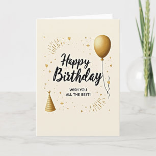 Carte de vœux d'anniversaire calligraphiée