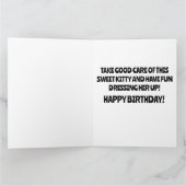 Carte de voeux d'anniversaire CAT PAPER DOLL vinta (Intérieur)