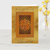 Carte de voeux d'anniversaire Celtic (Fleur jaune)