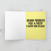 CARTE DE VŒUX D'ANNIVERSAIRE CHAMP DE TOURNESOL (Intérieur)