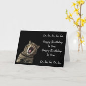 Carte de vœux d'anniversaire chantée par un chat (Fleur jaune)