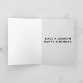CARTE DE VOEUX D'ANNIVERSAIRE CHIEN DRÔLE (Intérieur)