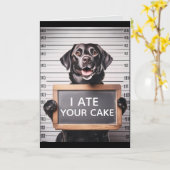 CARTE DE VOEUX D'ANNIVERSAIRE CHIEN DRÔLE (Fleur jaune)