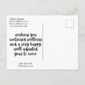 Carte de vœux d'anniversaire chiropratique, chirop (Dos)