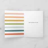 Carte de voeux d'anniversaire colorée personnalisé (Intérieur)