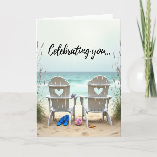Carte de vœux d'anniversaire côtière (Devant)