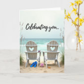 Carte de vœux d'anniversaire côtière (Fleur jaune)