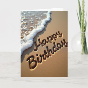 Carte de vœux d'anniversaire côtière