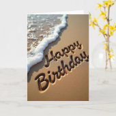 Carte de vœux d'anniversaire côtière (Fleur jaune)
