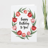 Carte de Vœux d'Anniversaire Couronne Chaleureuse
