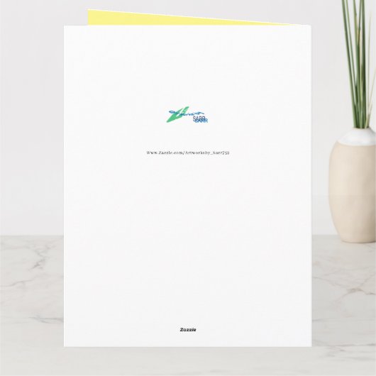 Carte de voeux d'anniversaire : Cousin Femme (Dos)