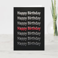 Carte de vœux d'anniversaire cramoisie