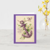 Carte de voeux d'anniversaire d'Ancres florales (Fleur jaune)