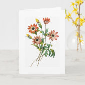 Carte de voeux d'anniversaire d'anémone (Fleur jaune)