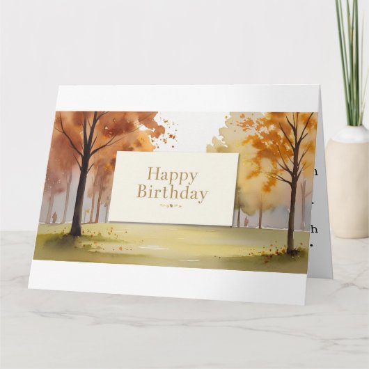 Carte de voeux d'anniversaire d'automne (Devant)