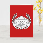 Carte de voeux d'anniversaire de 30 Club (Fleur jaune)