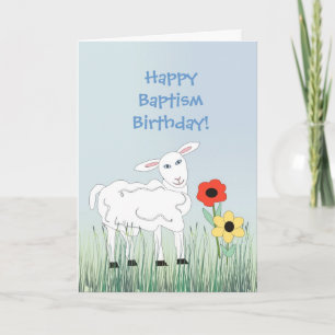Carte de voeux d'anniversaire de baptême