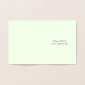 Carte de voeux d'anniversaire de base Gold Foil 74 (Intérieur)