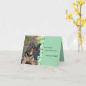 Carte de voeux d'anniversaire de berger allemand (Fleur jaune)