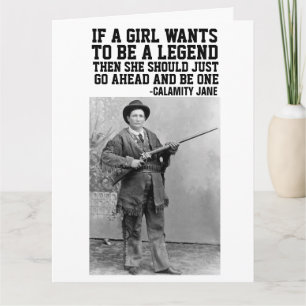 CARTE DE VOEUX D'ANNIVERSAIRE DE CALAMITY JANE COW