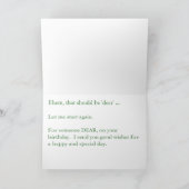 Carte de voeux d'anniversaire de cerfs communs (Intérieur)