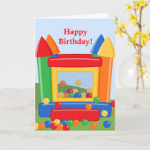 Carte de voeux d'anniversaire de Chambre de rebond (Fleur jaune)