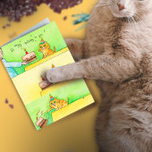 Carte de vœux d'anniversaire de chat drôle