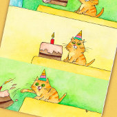 Carte de vœux d'anniversaire de chat drôle