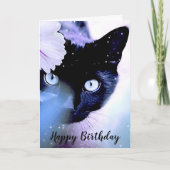 Carte de voeux d'anniversaire de Chat Noir (Devant)