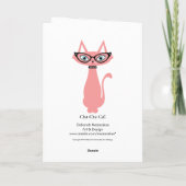 Carte de voeux d'anniversaire de chat Retro (Dos)