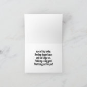 Carte de voeux d'anniversaire de chien blanc migno (Intérieur)