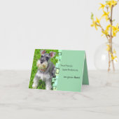 Carte de voeux d'anniversaire de chiot de (Fleur jaune)