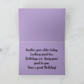 Carte de vœux d'anniversaire de chiot mignon (Intérieur)