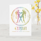 Carte de voeux d'anniversaire de compatibilité Gem (Fleur jaune)