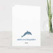 Carte de voeux d'anniversaire de dauphin (Dos)