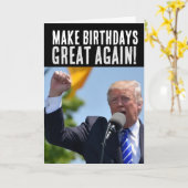 CARTE DE VŒUX D'ANNIVERSAIRE DE DONALD TRUMP (Fleur jaune)