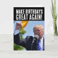 CARTE DE VŒUX D'ANNIVERSAIRE DE DONALD TRUMP