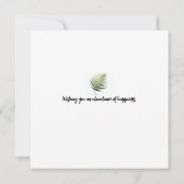 Carte de voeux d'anniversaire de fleurs tropicales (Dos)