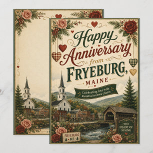 Carte de vœux d'anniversaire de Fryeburg Maine