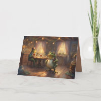 Carte de vœux d'anniversaire de grenouille fantais