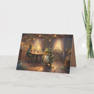 Carte de vœux d'anniversaire de grenouille fantais