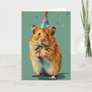 Carte de voeux d'anniversaire de Hamster