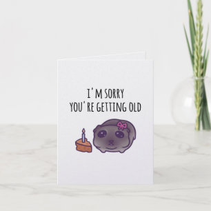 Carte de vœux d'anniversaire de hamster triste D