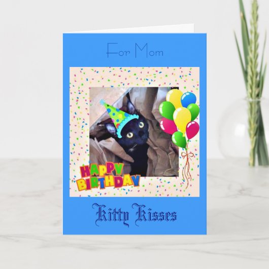 Carte de voeux d'anniversaire de Kitty Black (Devant)
