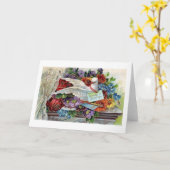 Carte de voeux d'anniversaire de la colombe victor (Fleur jaune)